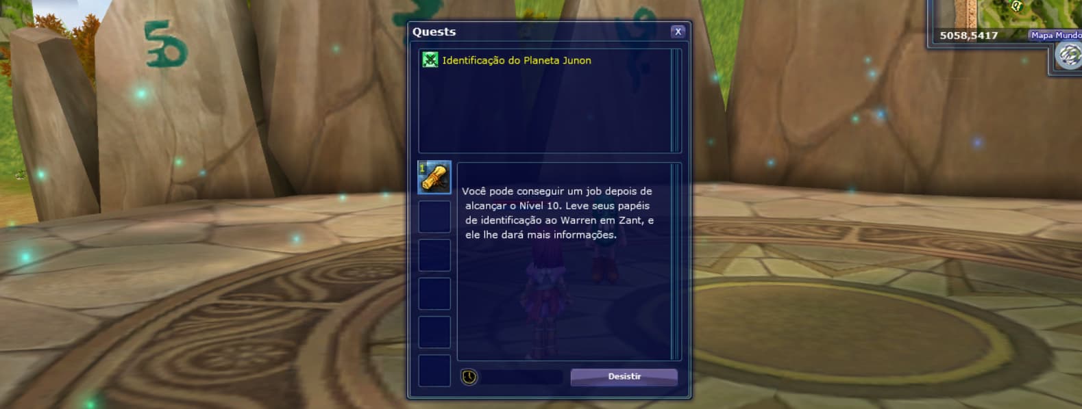 Janela de quest
